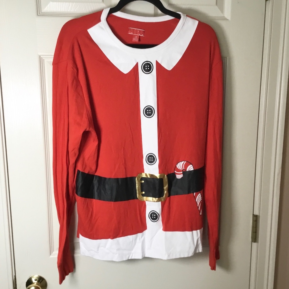 Target Red Unisex Santa Long Sleeve Tee - L